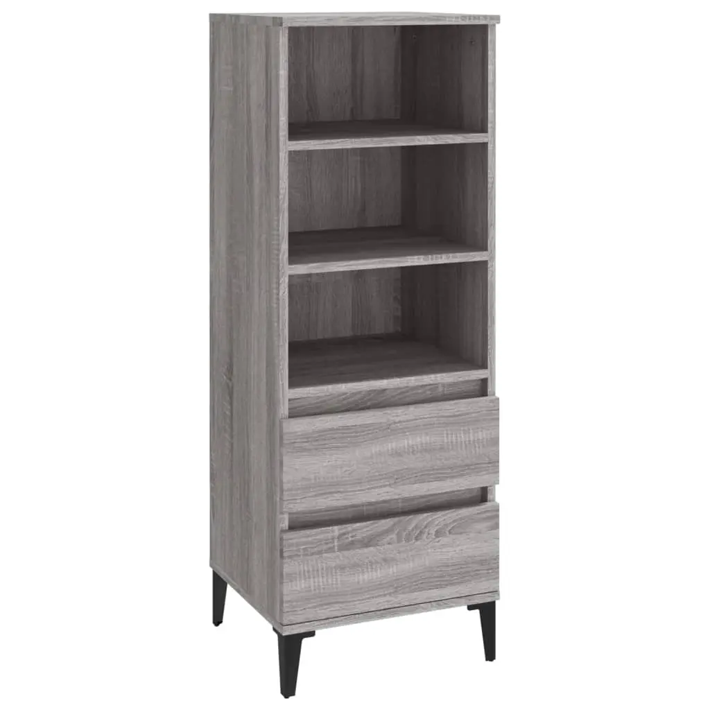 Highboard Grey Sonoma 40x36x110 cm Engineered Wood 821250 - Furniture