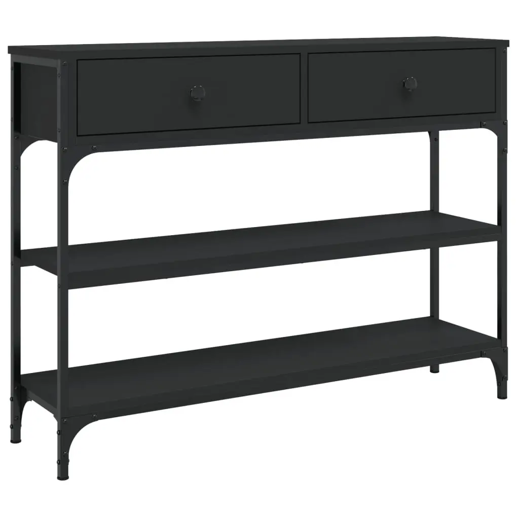 Console Table Black 100x25x75 cm Engineered Wood 834180 - Furniture