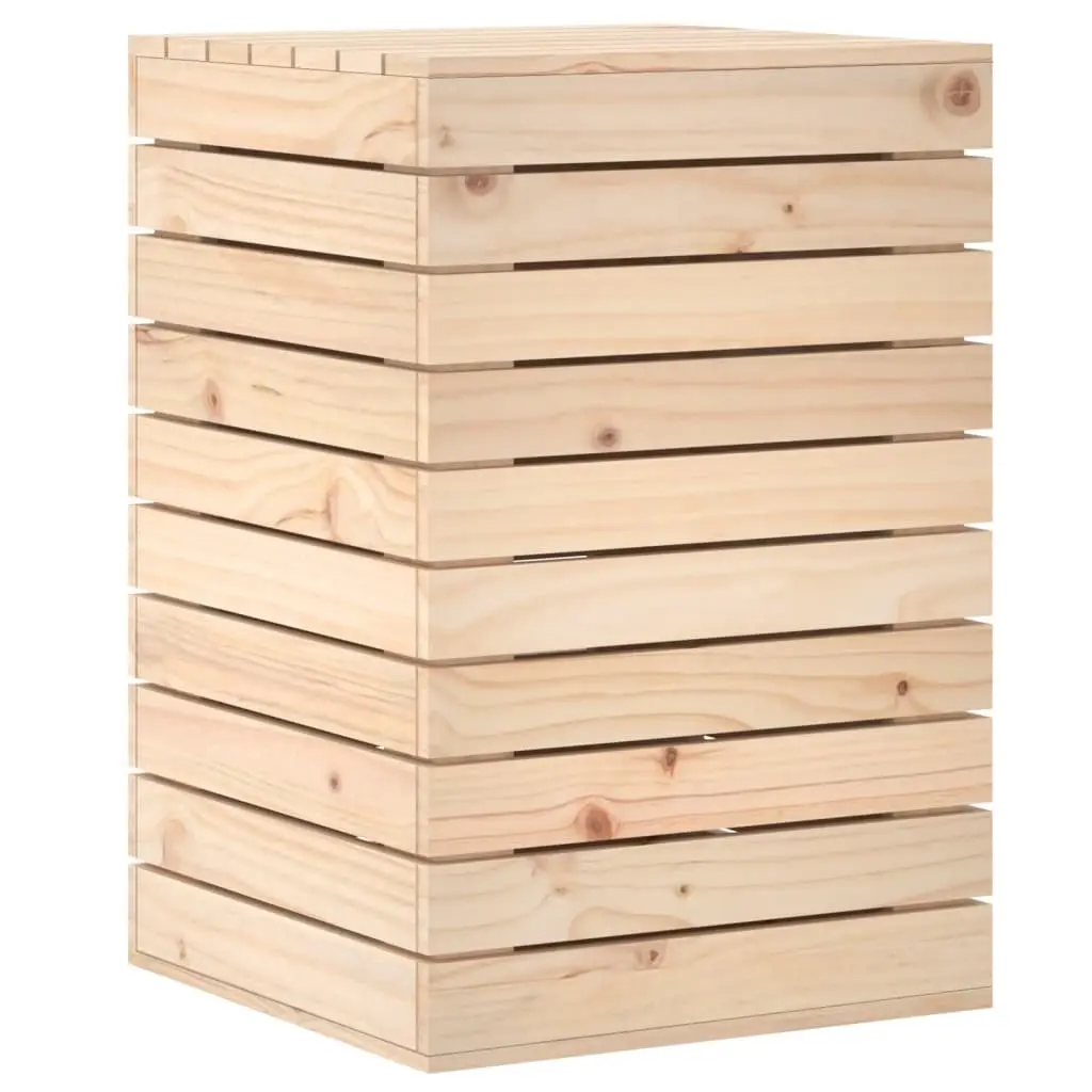 Laundry Basket 44x44x66 cm Solid Wood Pine 832317 - Home & Garden