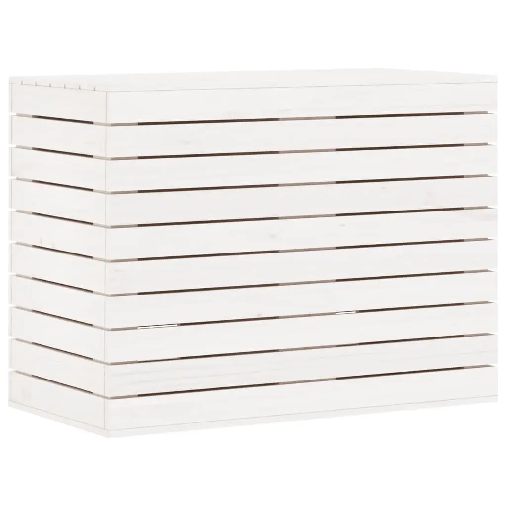 Laundry Basket White 88.5x44x66 cm Solid Wood Pine 832320 - Home & Garden