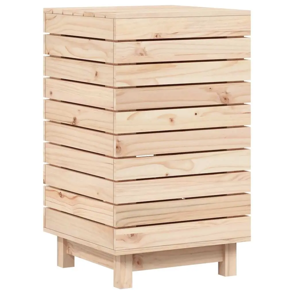 Laundry Basket 44x44x76 cm Solid Wood Pine 832321 - Home & Garden
