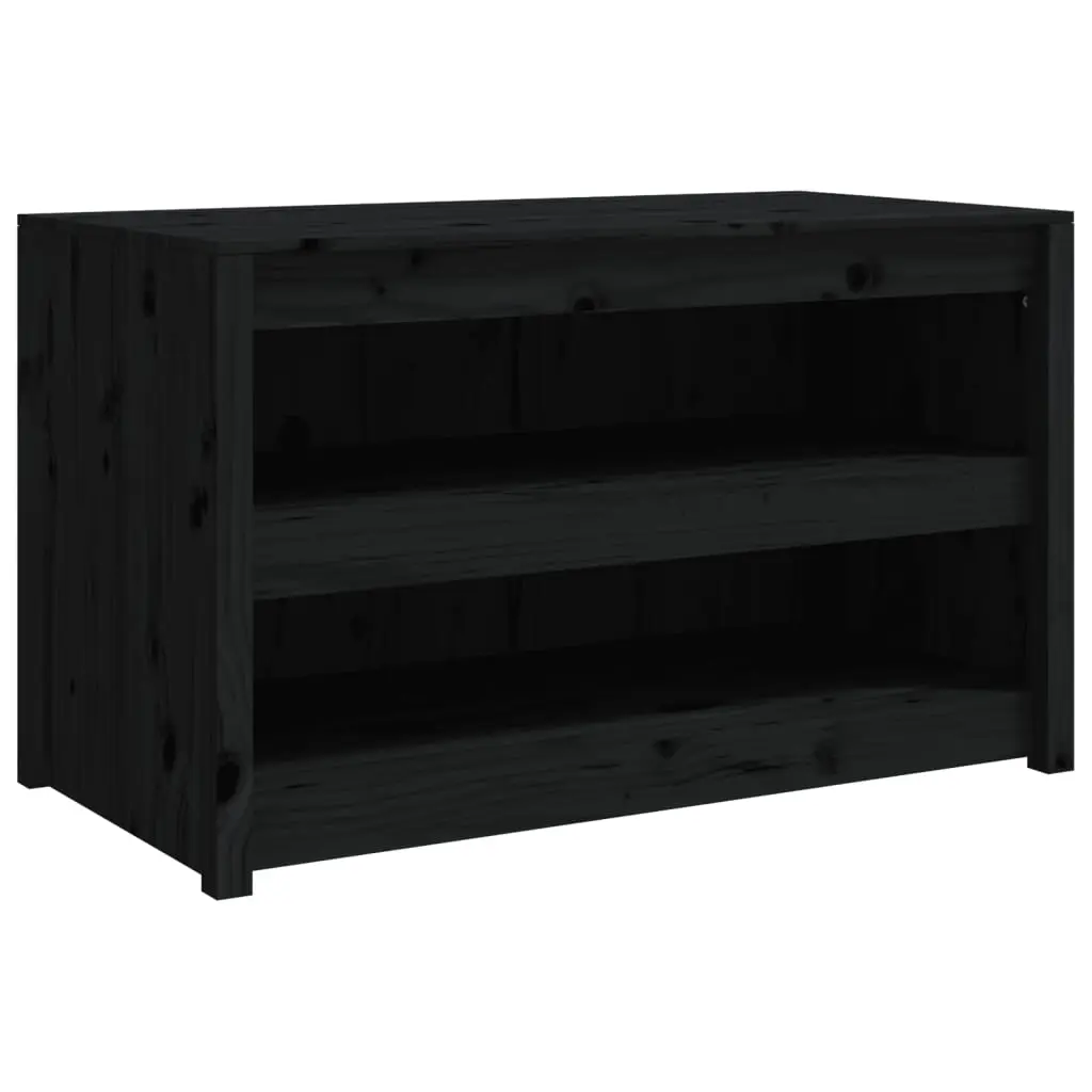 Outdoor Kitchen Cabinet MEPPEL Black 106x55x64 cm Solid Wood Pine 832335 - Furniture