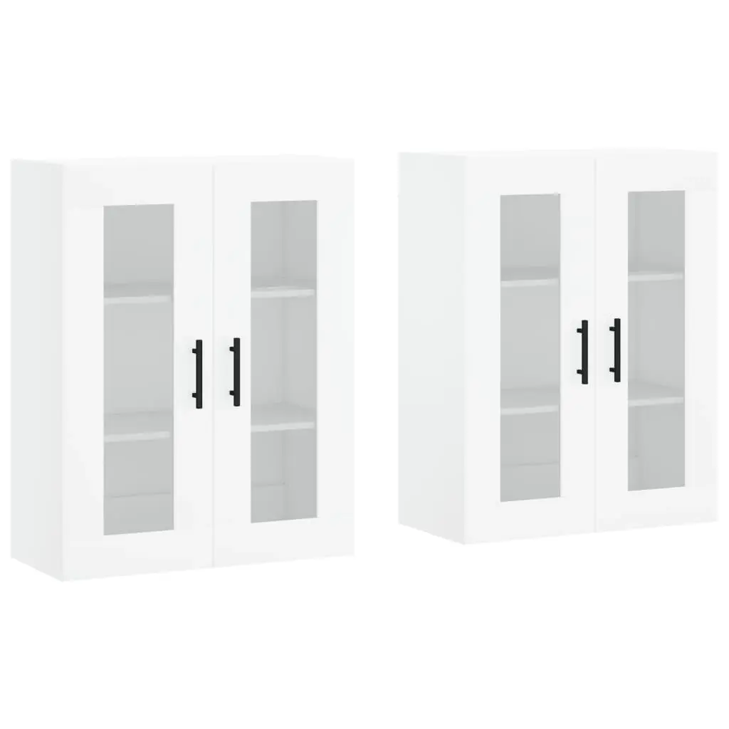 Wall Mounted Cabinets 2 pcs White Engineered Wood 3197961 - Furniture