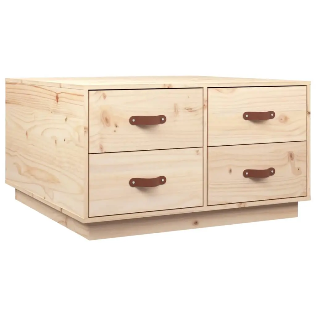 Coffee Table 80x80x45 cm Solid Wood Pine 821517 - Furniture