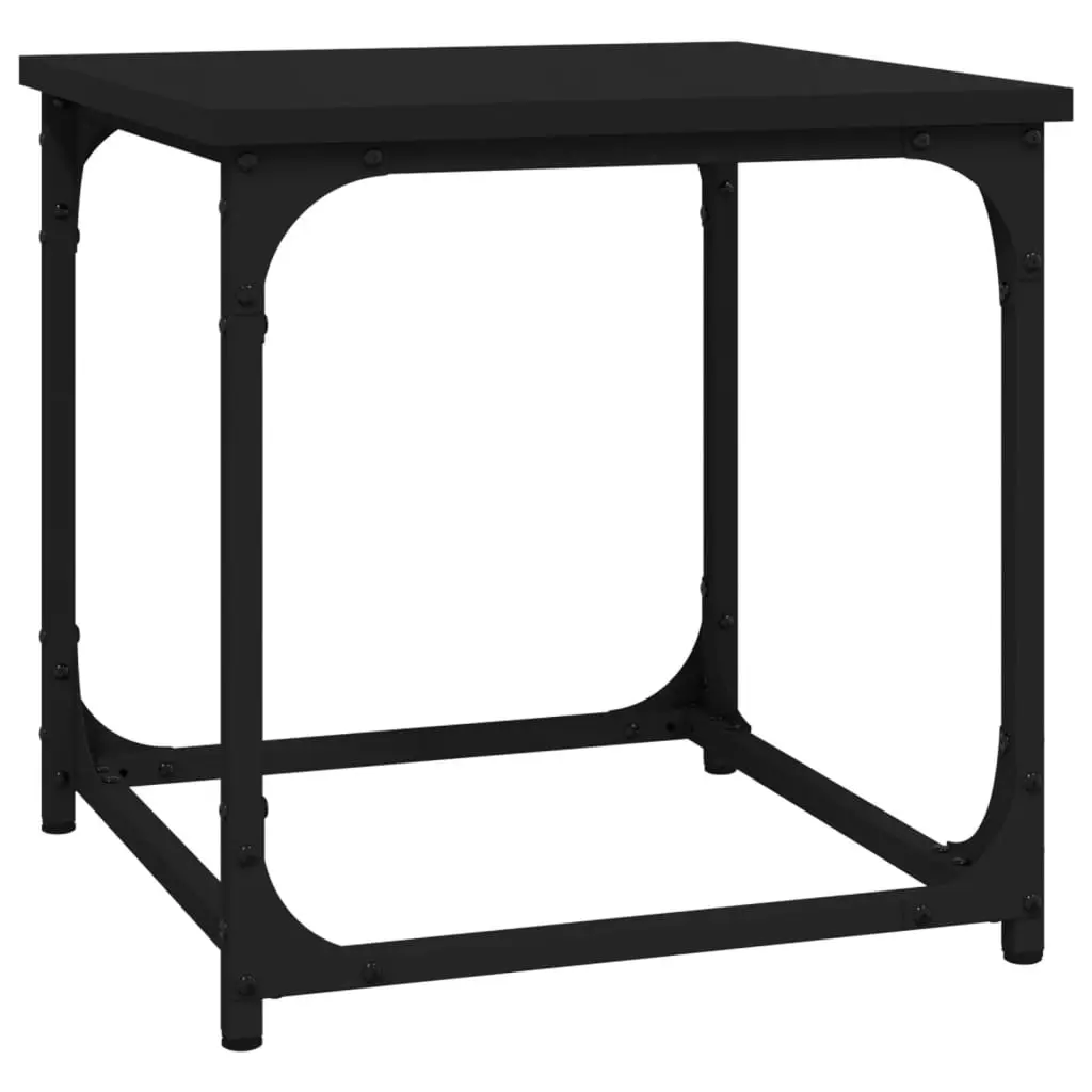 Side Table Black 40x40x40 cm Engineered Wood 823287 - Furniture