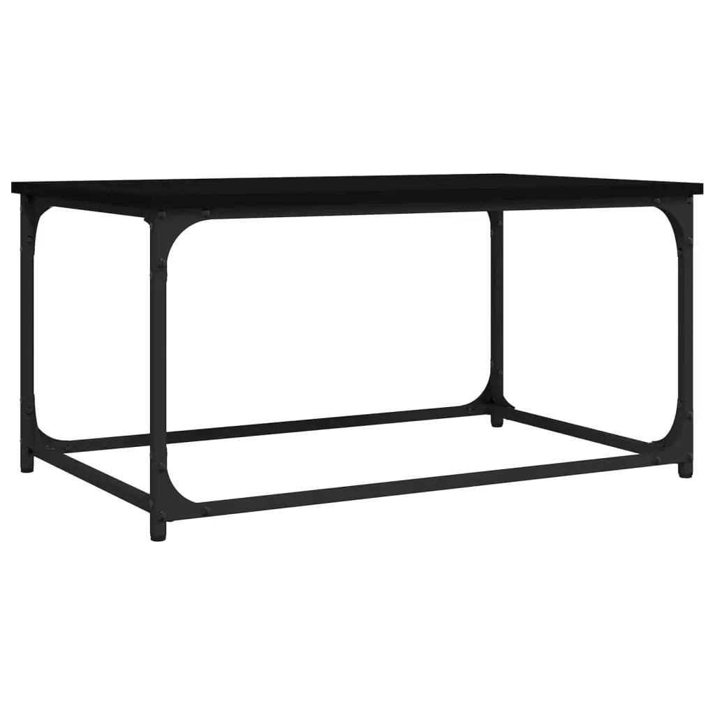 Coffee Table Black 80x50x40 cm Engineered Wood and Iron 823292 - Furniture