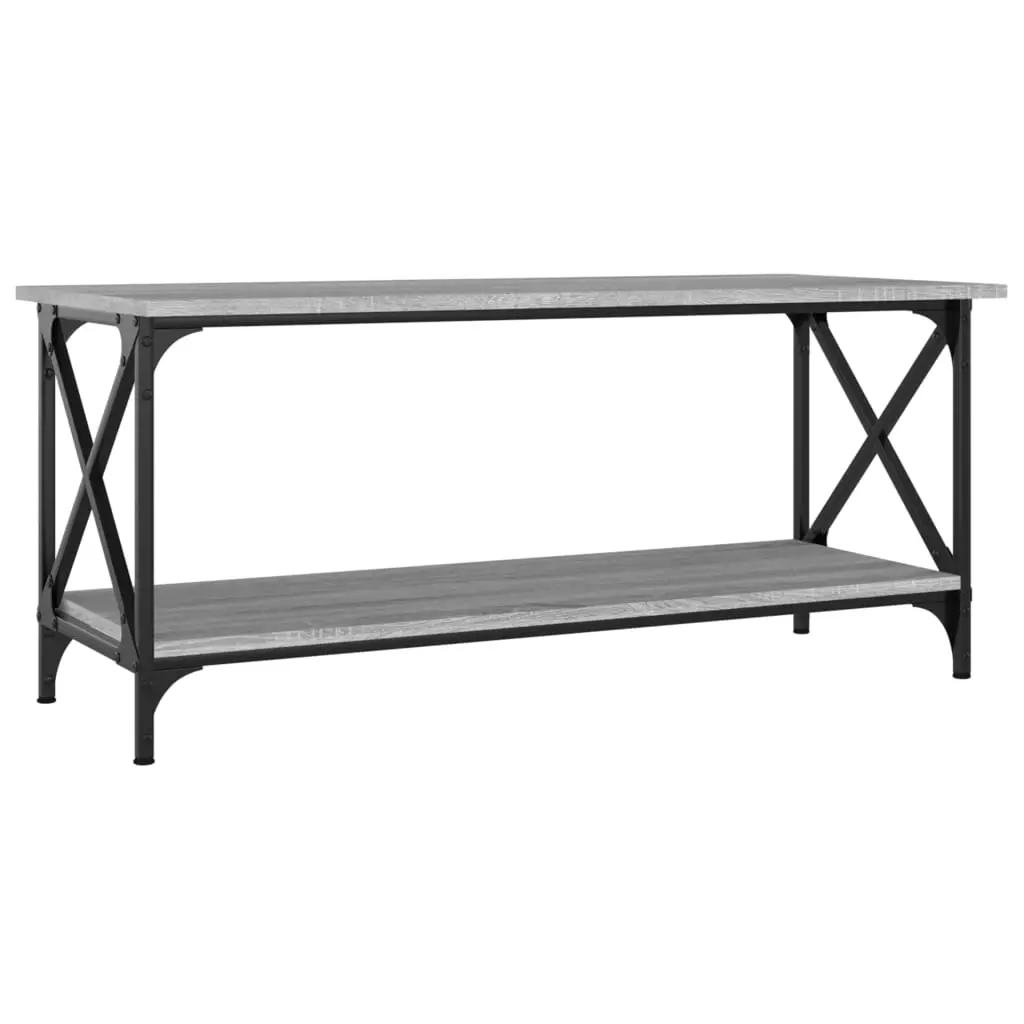 Coffee Table Grey Sonoma 100x45x45 cm Engineered Wood and Iron 823315 - Furniture