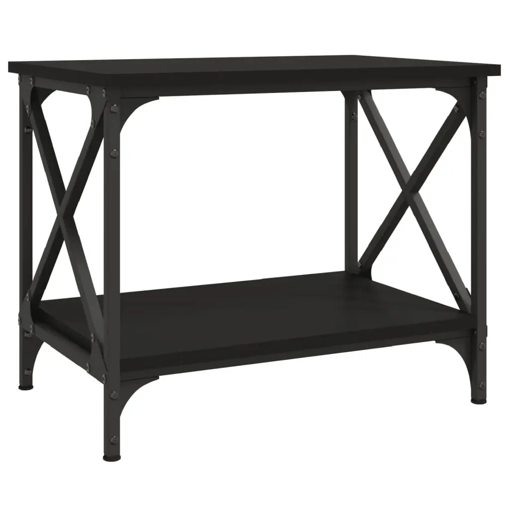 Side Table Black 55x38x45 cm Engineered Wood 823327 - Over 40% off Living Room Furniture