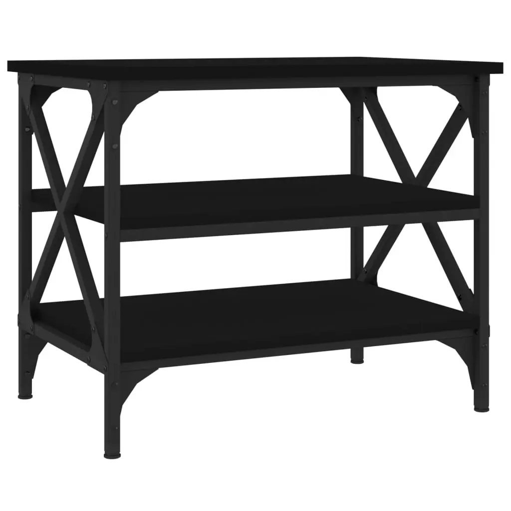 Side Table Black 55x38x45 cm Engineered Wood 823332 - Furniture