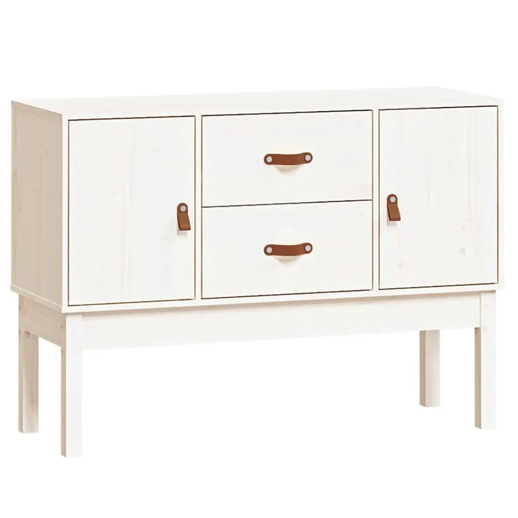 Sideboard White 110x40x78 cm Solid Wood Pine 823525 - Furniture