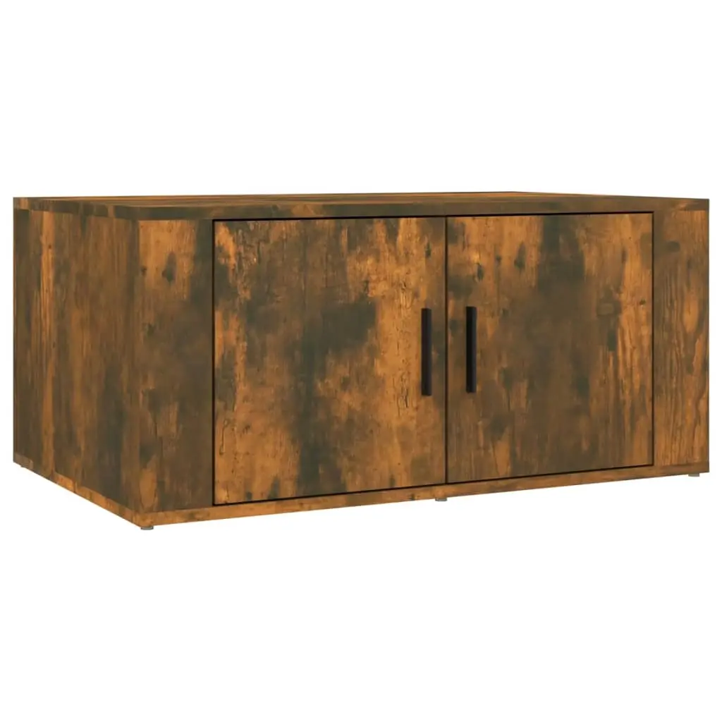 Coffee Table Smoked Oak 80x50x36 cm Engineered Wood 816517 - Furniture
