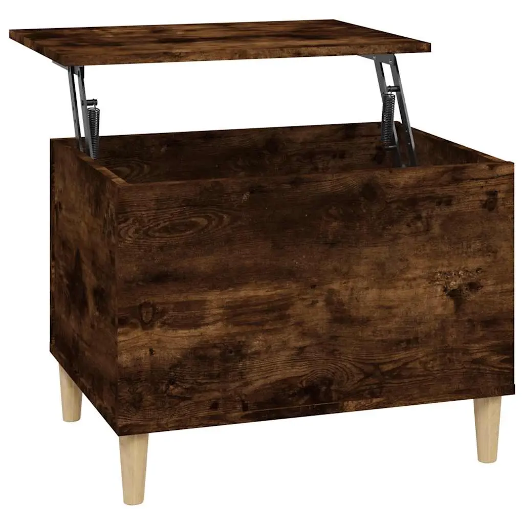Coffee Table Smoked Oak 60x44.5x45 cm Engineered Wood 819569 - Furniture