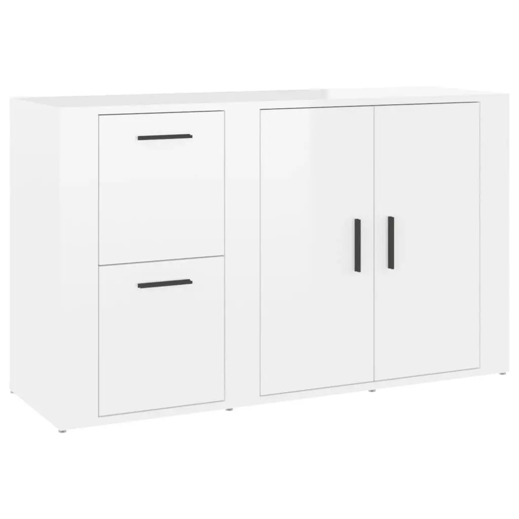 Sideboard High Gloss White 100x33x59.5 cm Engineered Wood 820998 - Furniture