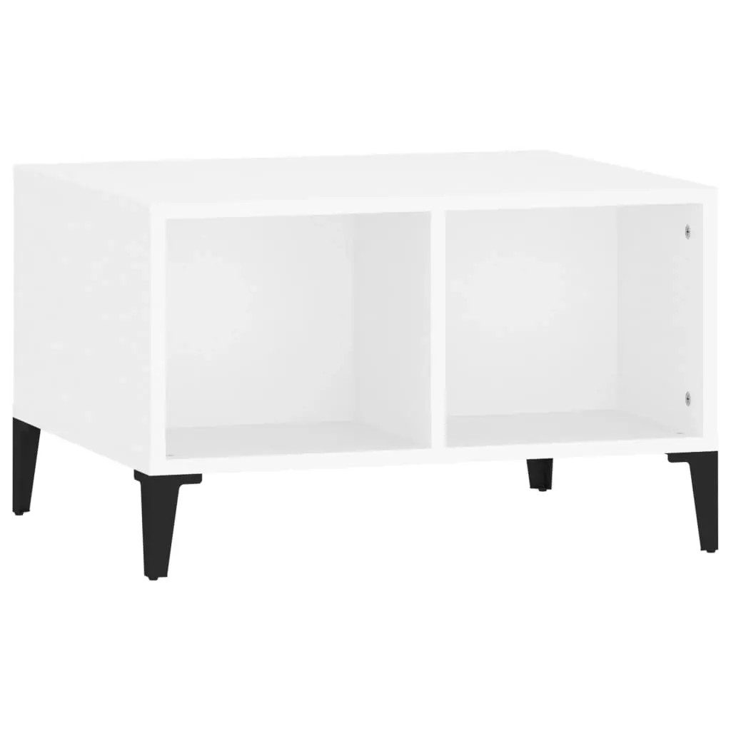 Coffee Table White 60x50x36.5 cm Engineered Wood 821036 - Furniture