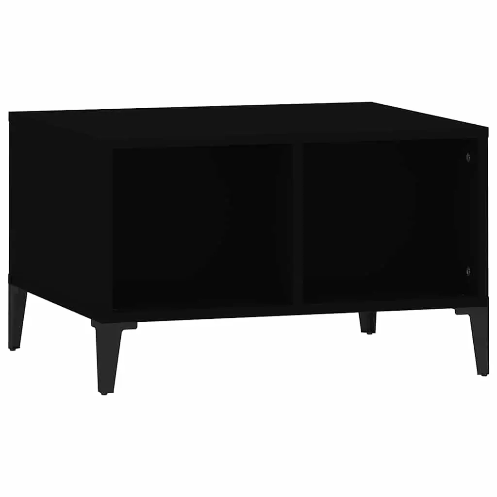 Coffee Table Black 60x50x36.5 cm Engineered Wood 821037 - Furniture