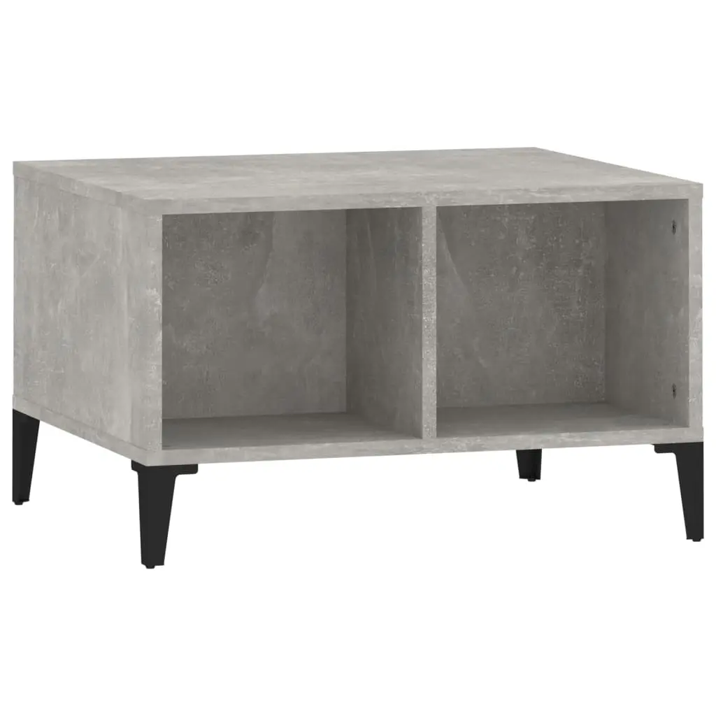 Coffee Table Concrete Grey 60x50x36.5 cm Engineered Wood 821040 - Furniture