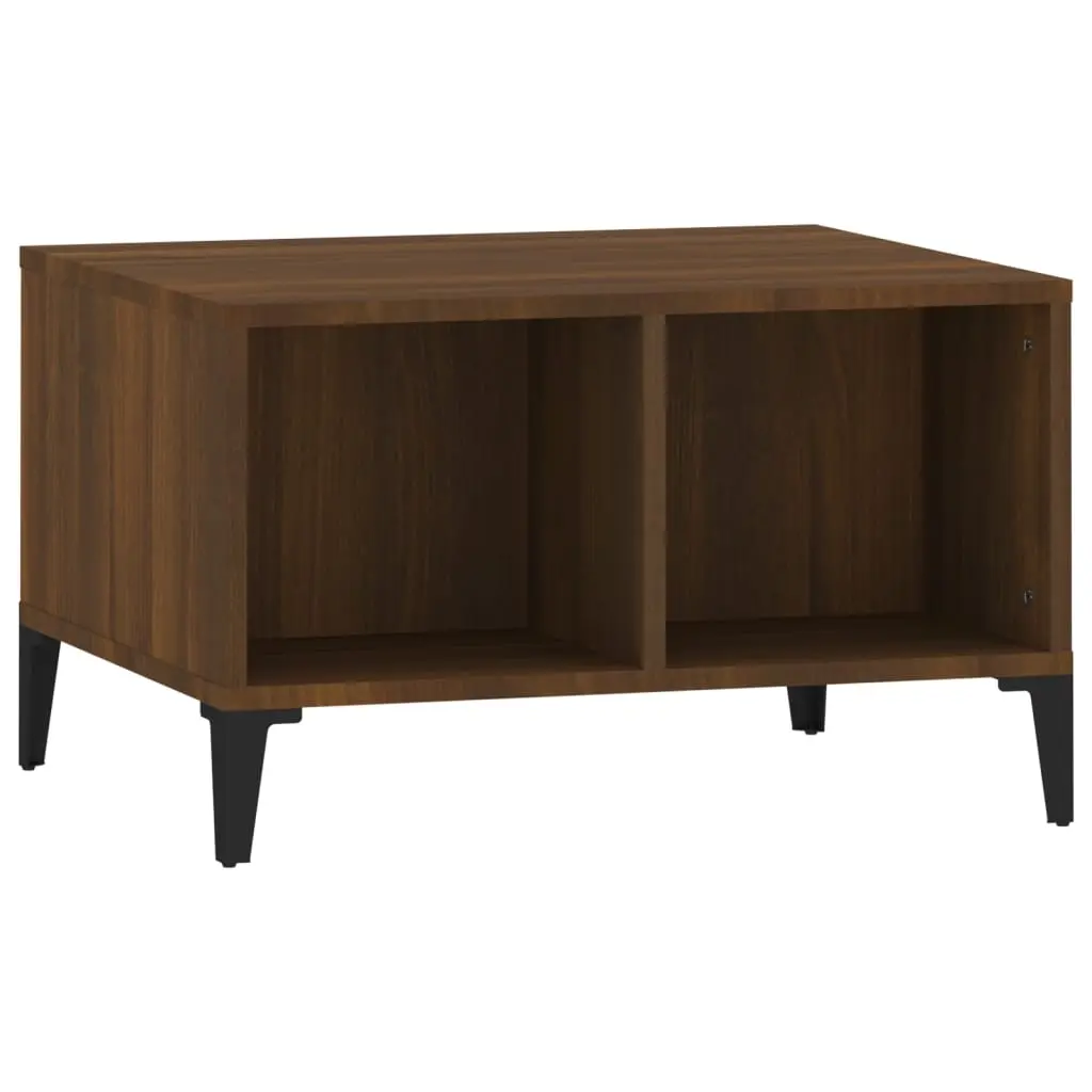 Coffee Table Brown Oak 60x50x36.5 cm Engineered Wood 821043 - Furniture