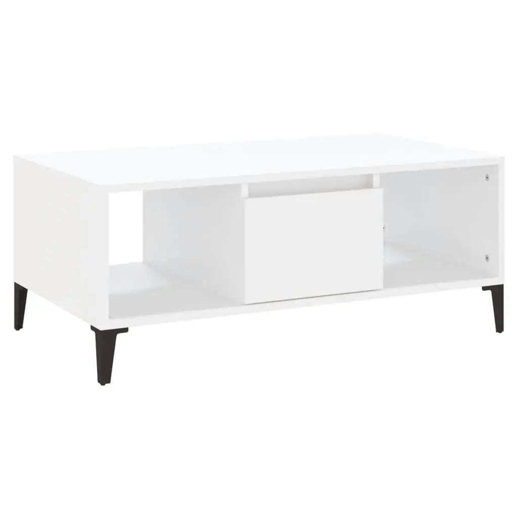 Coffee Table White 90x50x36.5 cm Engineered Wood 821068 - Furniture
