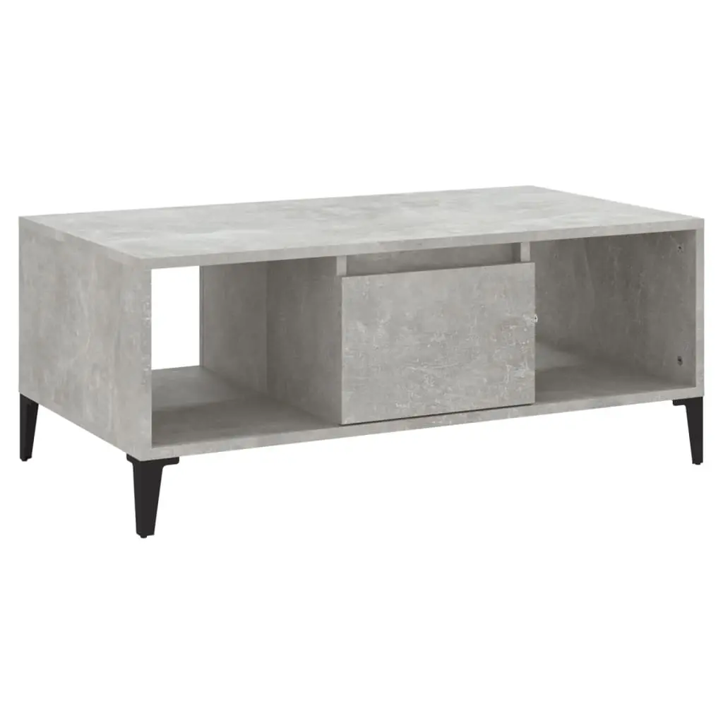 Coffee Table Concrete Grey 90x50x36.5 cm Engineered Wood 821072 - Furniture