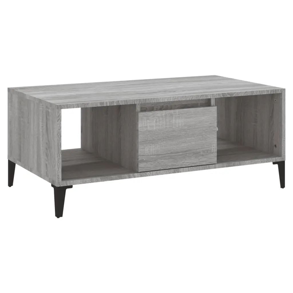 Coffee Table Grey Sonoma 90x50x36.5 cm Engineered Wood 821074 - Furniture
