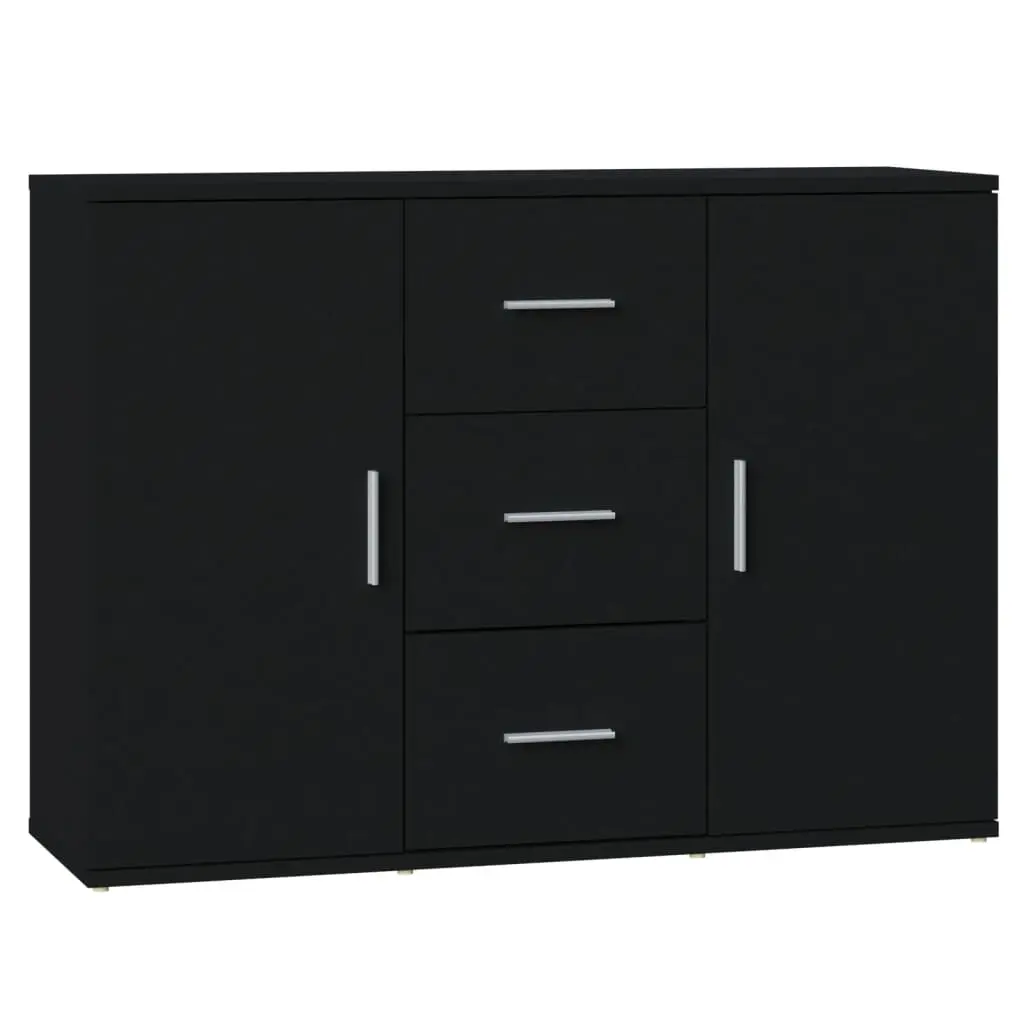 Sideboard Black 91x29.5x65 cm Engineered Wood 823343 - Furniture