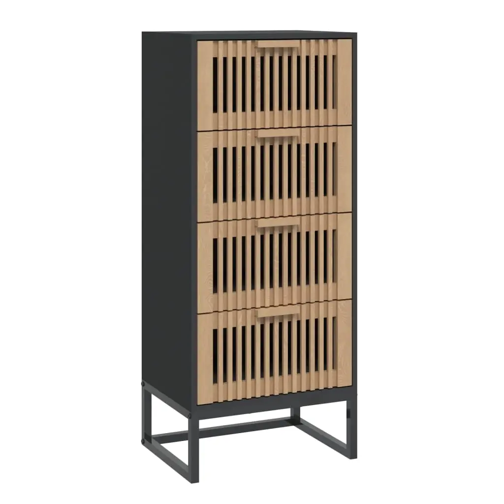 Highboard Black 40x30x95 cm Engineered Wood 352125 - Furniture