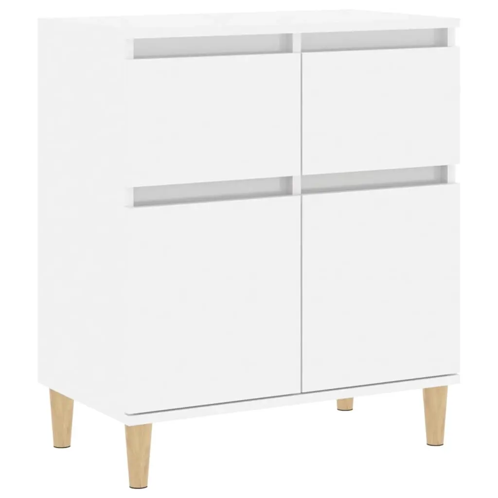 Sideboard High Gloss White 60x35x70 cm Engineered Wood 819678 - Furniture
