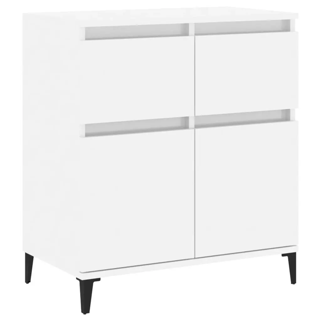 Sideboard High Gloss White 60x35x70 cm Engineered Wood 819686 - Furniture