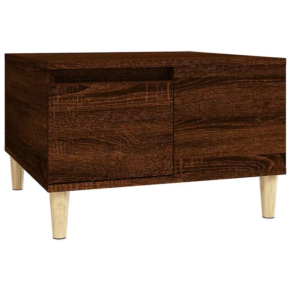 Coffee Table Brown Oak 55x55x36.5 cm Engineered Wood 821083 - Furniture