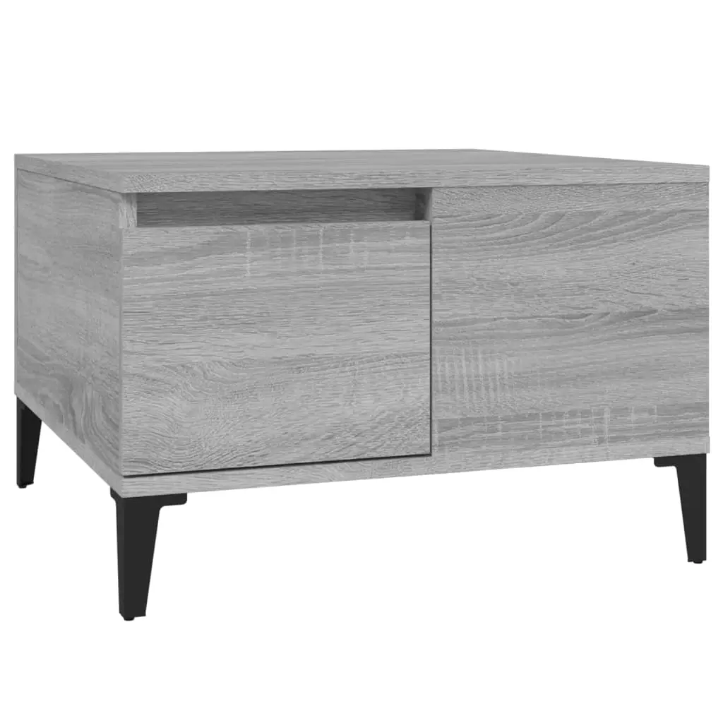 Coffee Table Grey Sonoma 55x55x36.5 cm Engineered Wood 821090 - Furniture