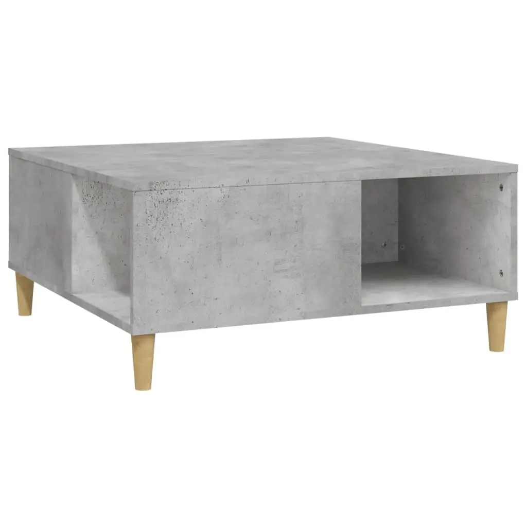 Coffee Table Concrete Grey 80x80x36.5 cm Engineered Wood 821096 - Furniture