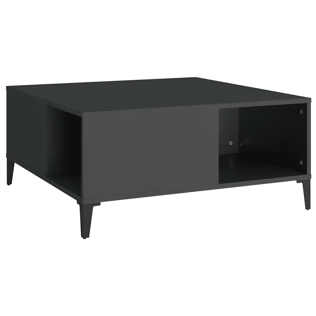 Coffee Table Black 80x80x36.5 cm Engineered Wood 821101 - Furniture