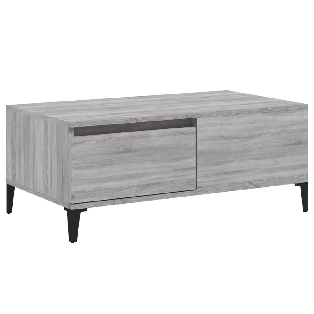 Coffee Table Grey Sonoma 90x50x36.5 cm Engineered Wood 821122 - Furniture