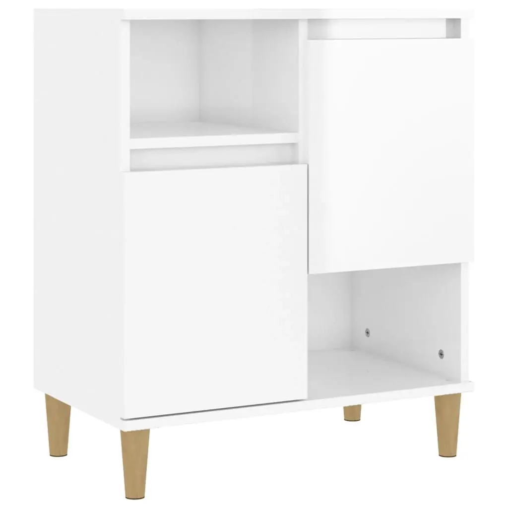 Sideboard High Gloss White 60x35x70 cm Engineered Wood 821142 - Furniture