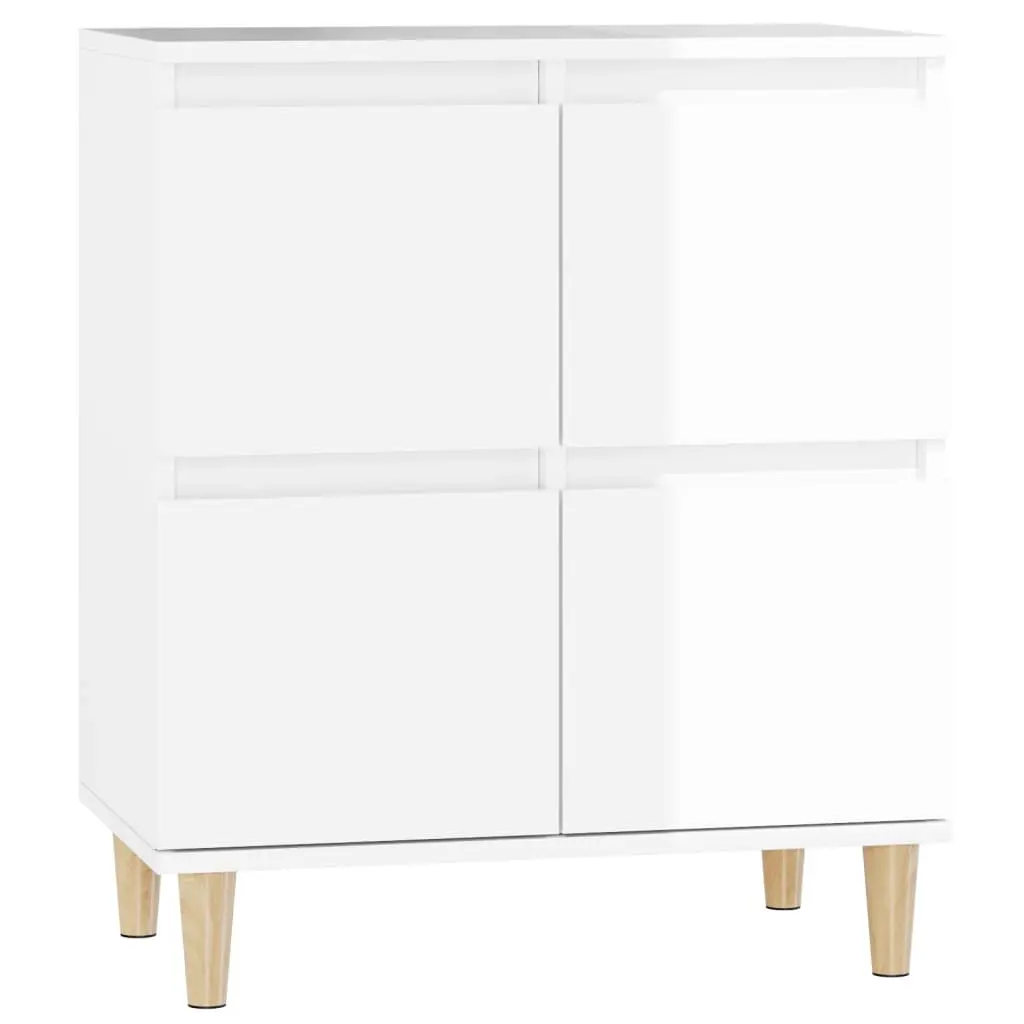 Sideboard High Gloss White 60x35x70 cm Engineered Wood 821158 - Furniture
