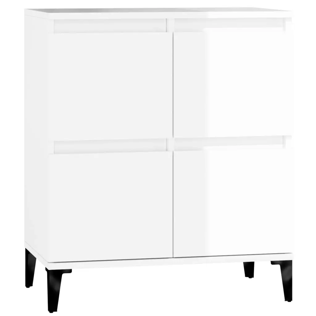 Sideboard High Gloss White 60x35x70 cm Engineered Wood 821166 - Furniture