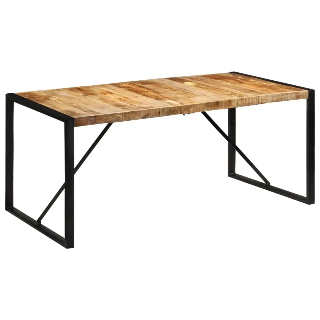 Dining Table 175x90x76 cm Solid Rough Wood Mango 351691 - Furniture