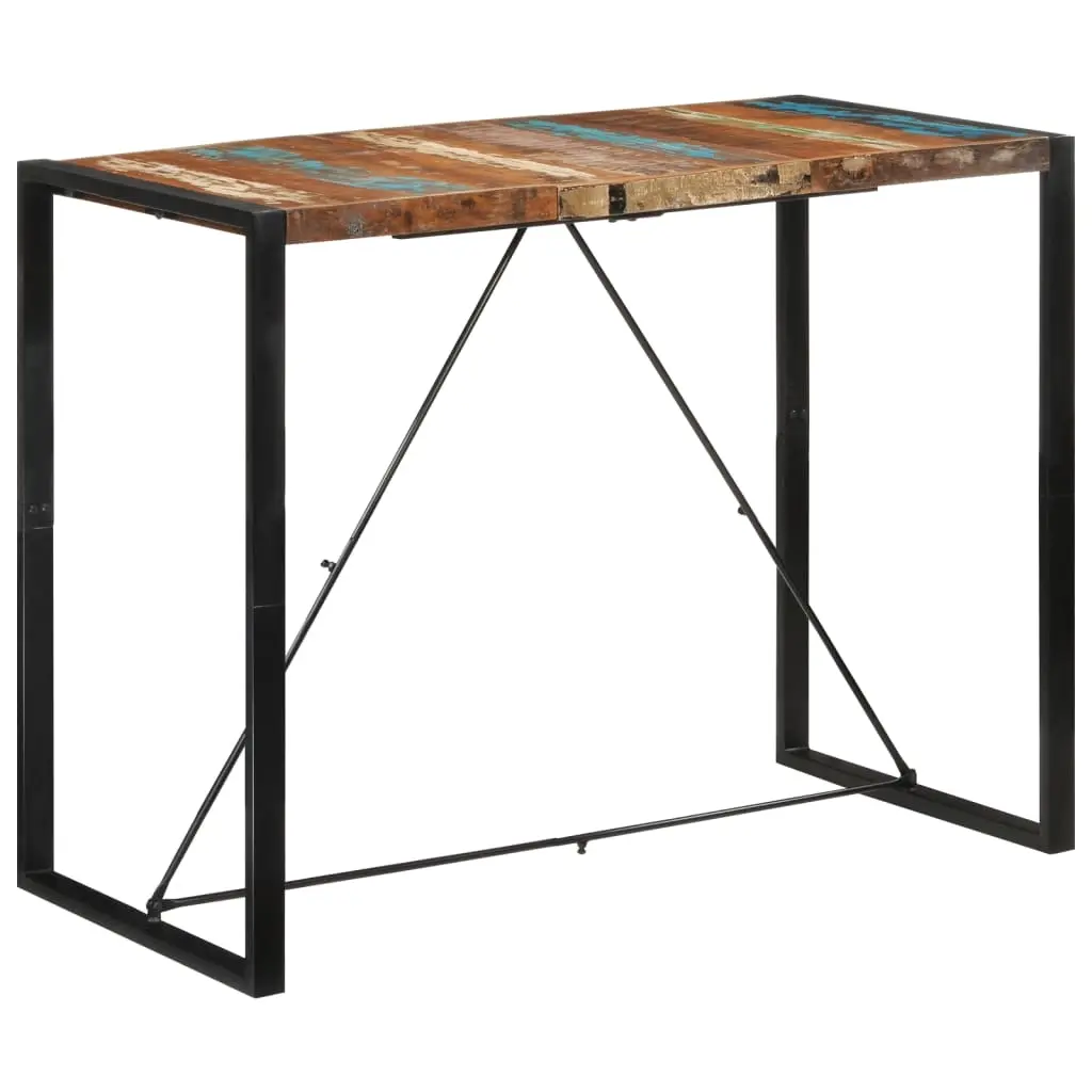 Bar Table 140x70x110 cm Solid Wood Reclaimed 351719 - Furniture