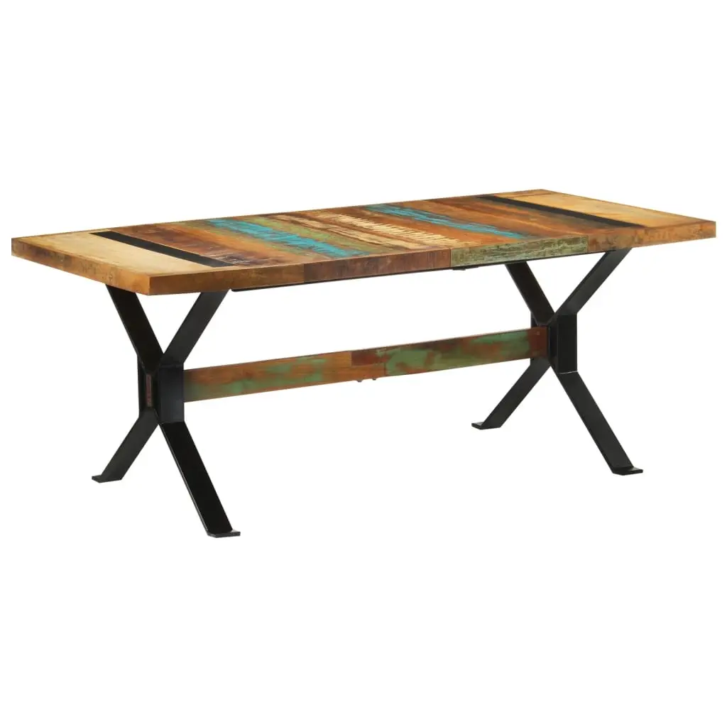 Dining Table 180x90x73 cm Solid Wood Reclaimed 351730 - Furniture