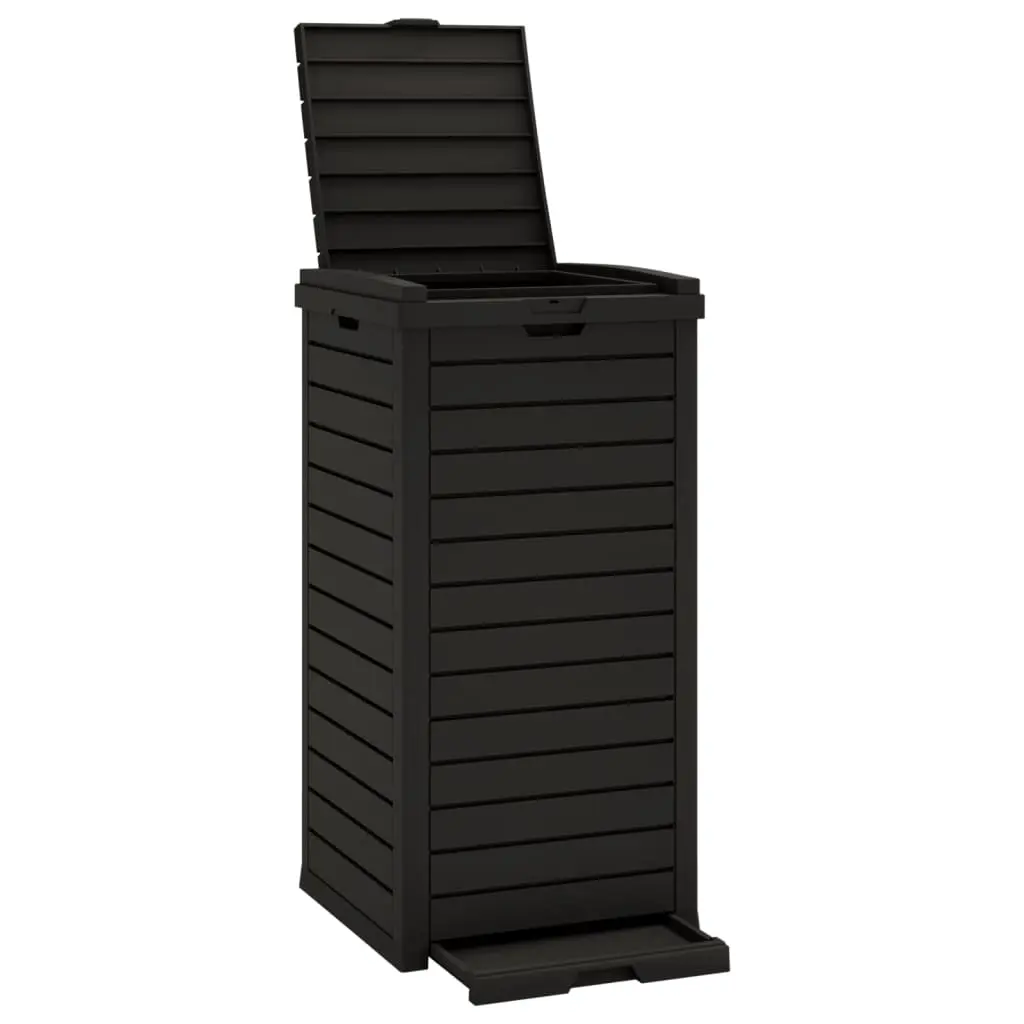 Outdoor Garbage Bin Black 41x41x86 cm Polypropylene 364171 - Home & Garden