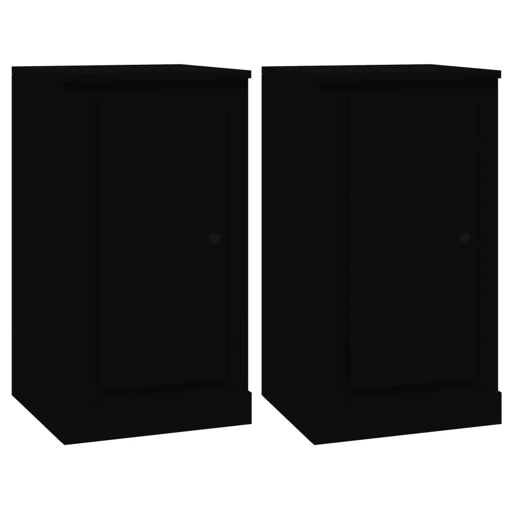 Sideboards 2 pcs Black 37.5x35.5x67.5 cm Engineered Wood 816203 - Furniture