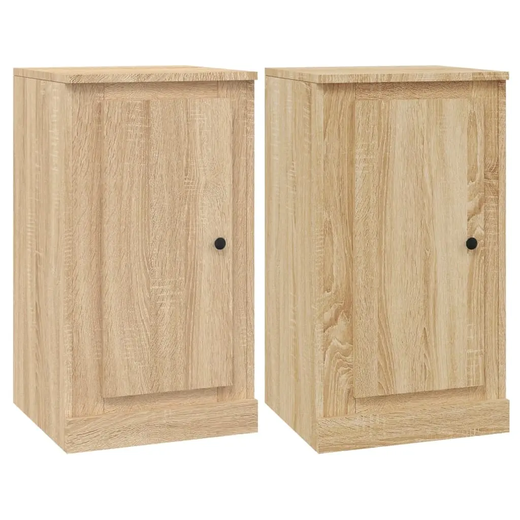 Sideboards 2 pcs Sonoma Oak 37.5x35.5x67.5 cm Engineered Wood 816207 - Furniture