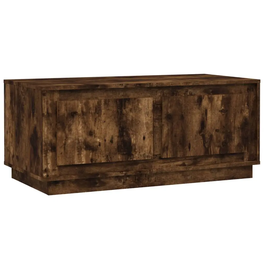 Coffee Table Smoked Oak 102x50x44 cm Engineered Wood 819881 - Furniture