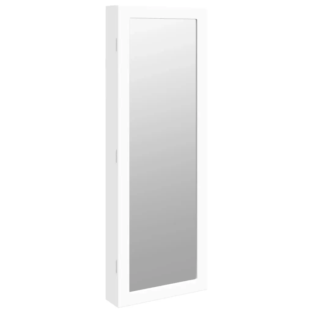 Mirror Jewellery Cabinet with LED Lights Wall Mounted White 353235 - Furniture