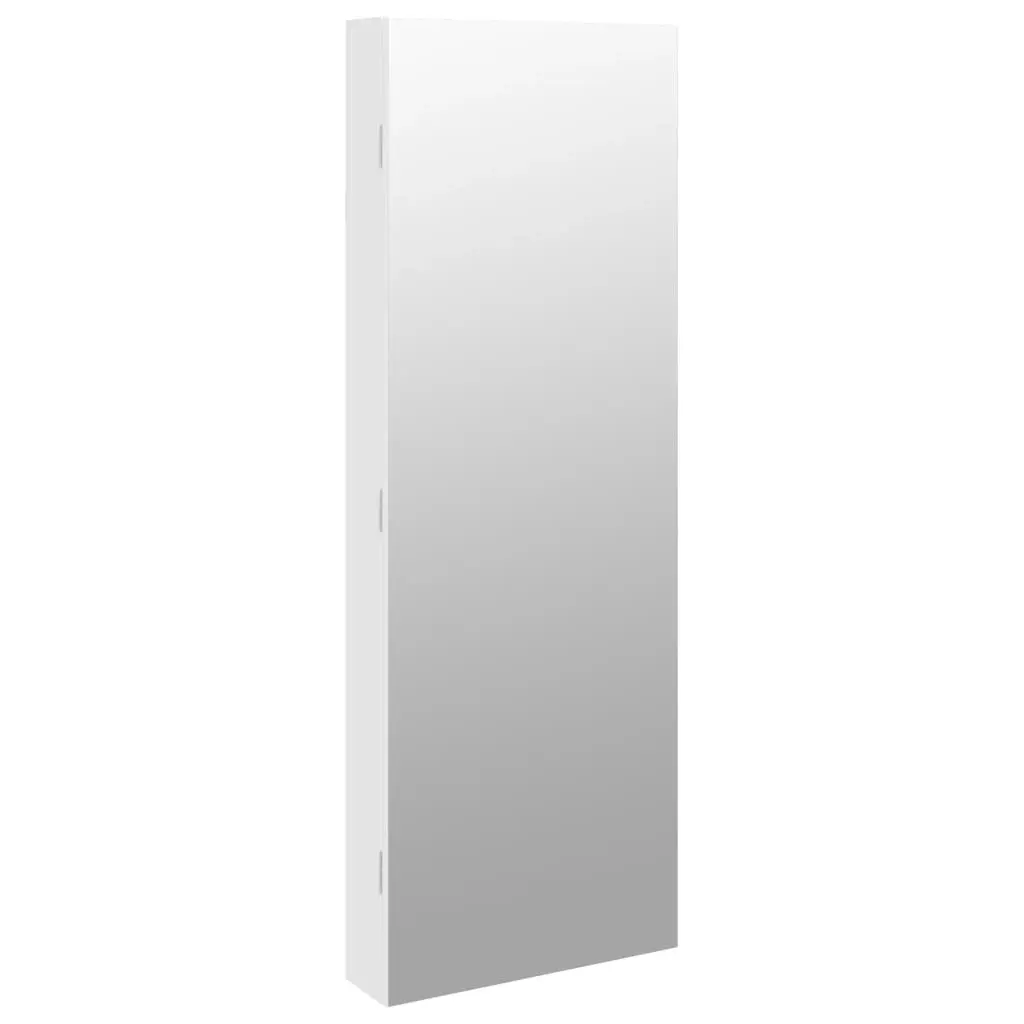 Mirror Jewellery Cabinet with LED Lights Wall Mounted White 353244 - Furniture