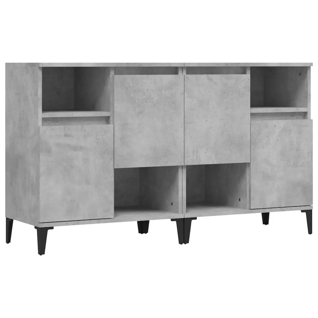 Sideboards 2 pcs Concrete Grey 60x35x70 cm Engineered Wood 3185731 - Furniture