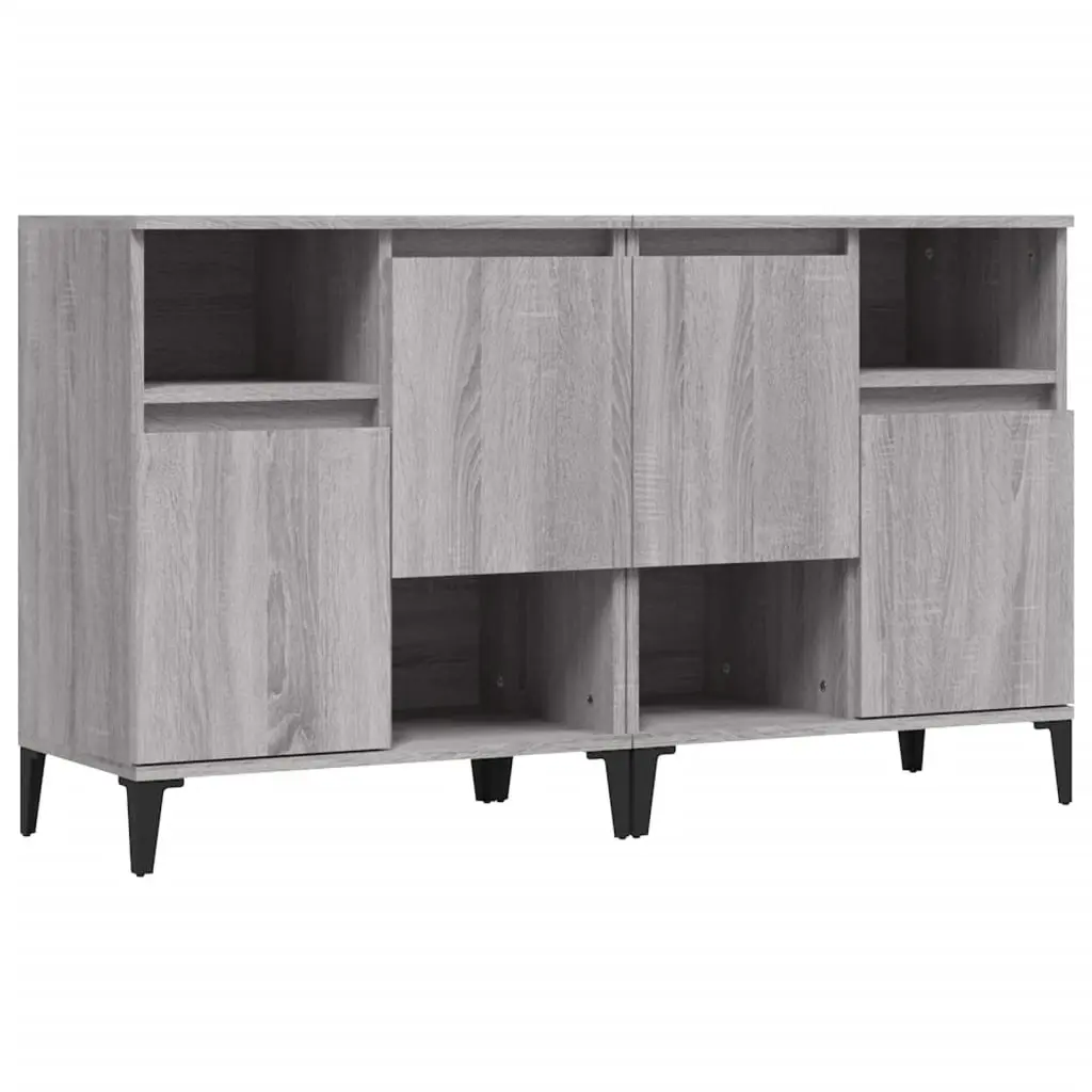 Sideboards 2 pcs Grey Sonoma 60x35x70 cm Engineered Wood 3185733 - Furniture