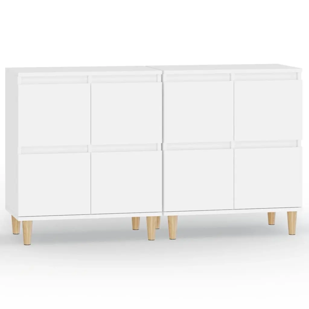 Sideboards 2 pcs White 60x35x70 cm Engineered Wood 3185751 - Furniture