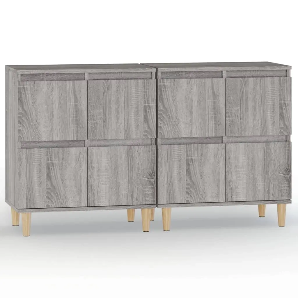 Sideboards 2 pcs Grey Sonoma 60x35x70 cm Engineered Wood 3185757 - Furniture