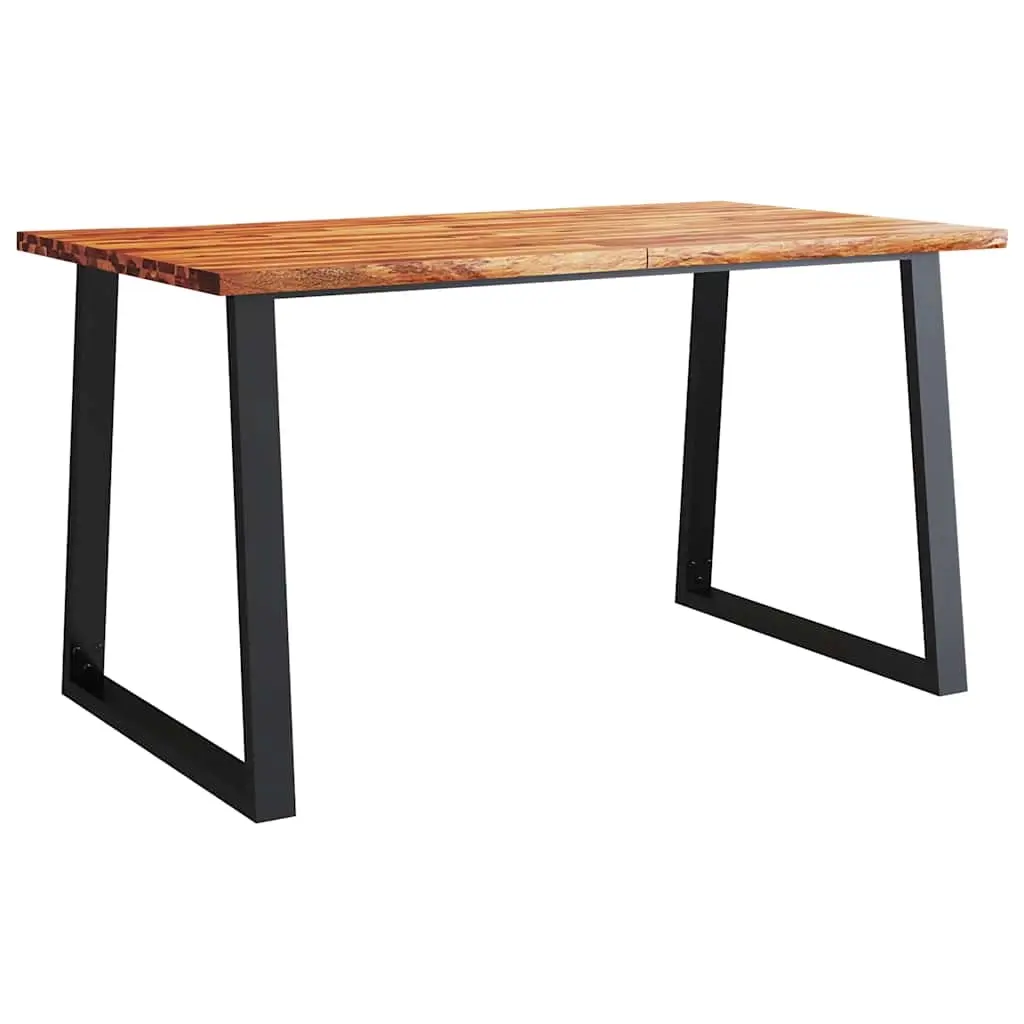 Dining Table with Live Edge 140x80x75 cm Solid Wood Acacia 353289 - Furniture